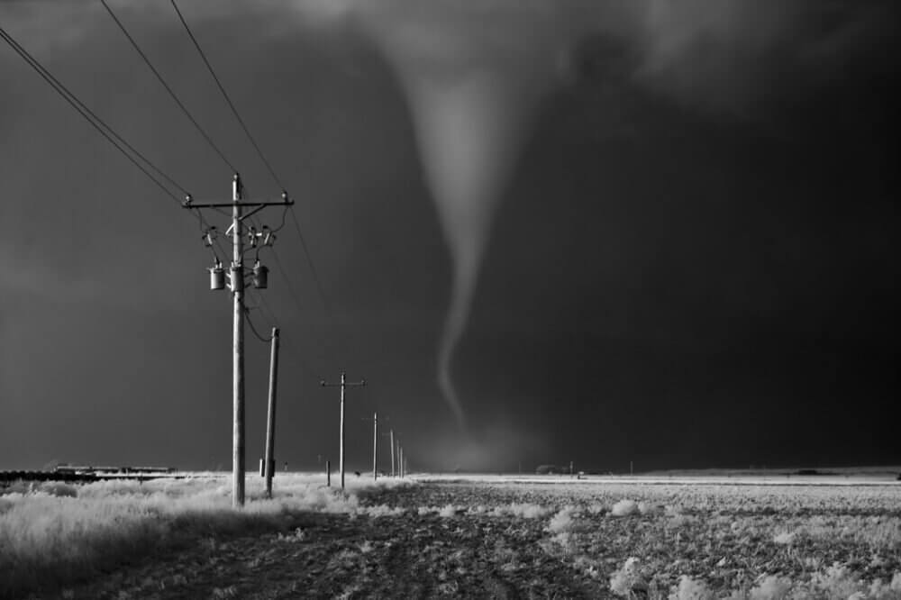 Mitch Dobrowner Tornado Crossing Power Poles