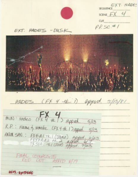Storyboards de FX originais de Blade Runner (1982)
