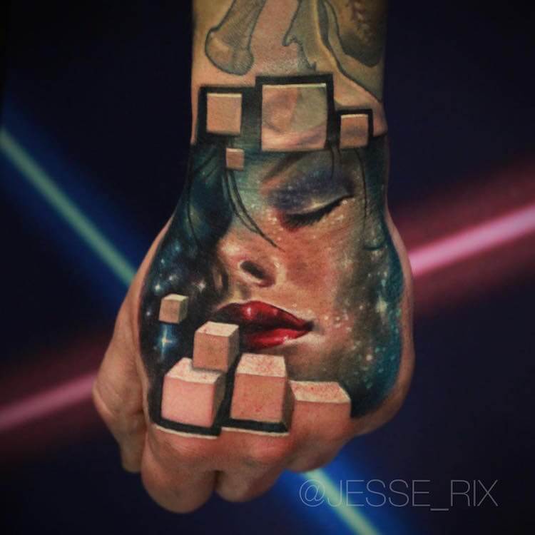 jesse rix optical illusion tattoos 11