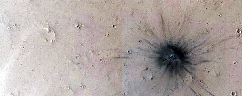 Marte Cratera recente