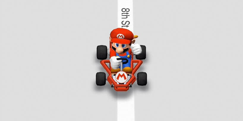 Mario invade o Google Maps
