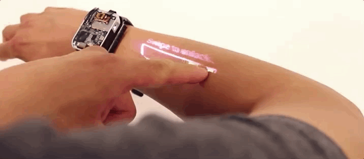 Smartwatch transforma seu braço em uma tela sensível ao toque