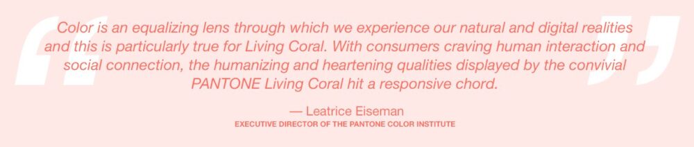 pantone color of the year 2019 living coral lee eiseman quote