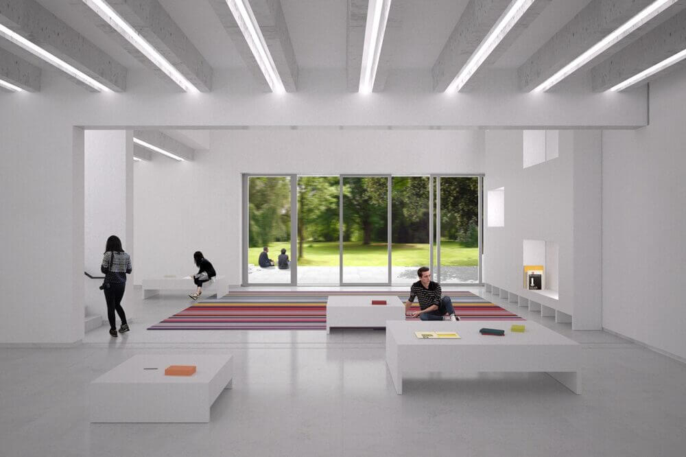 bauhaus museum weimar visualisierung lounge