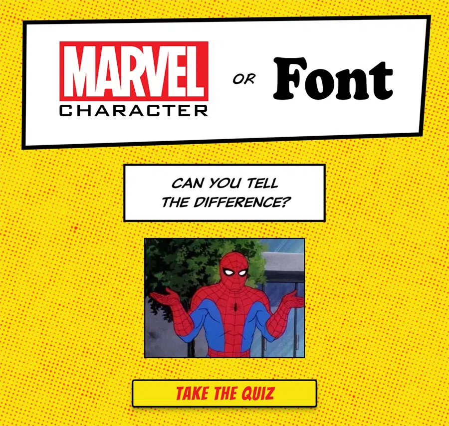 marvel character or font