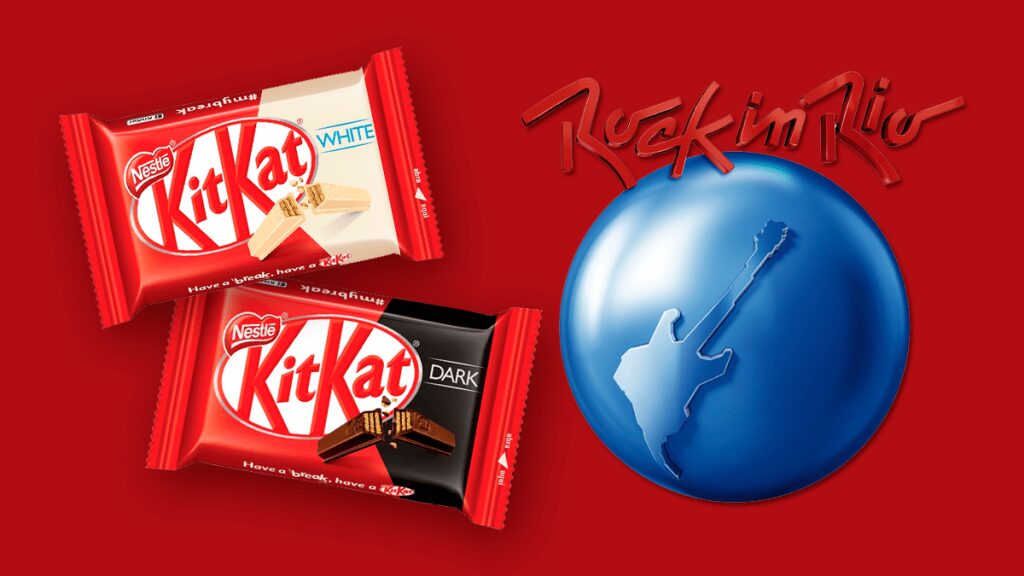 kitkat e o chocolate oficial do rock in rio 2022