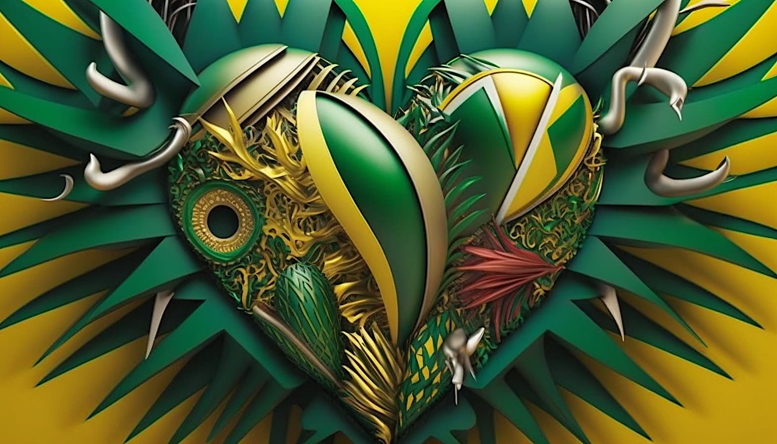 wbrenner brazillian heart carnival green and yellow intrincate e5f0362b ff13 4894 82cc 0e7dfb576971