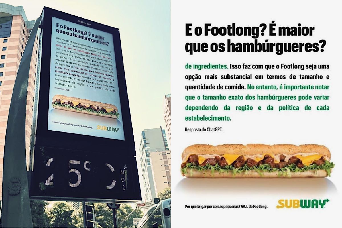 Subway entra na brincadeira do Burger King e McDonald's e também