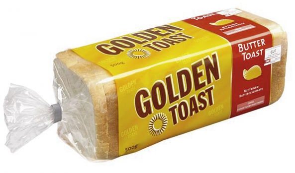 Golden Toast packaging before