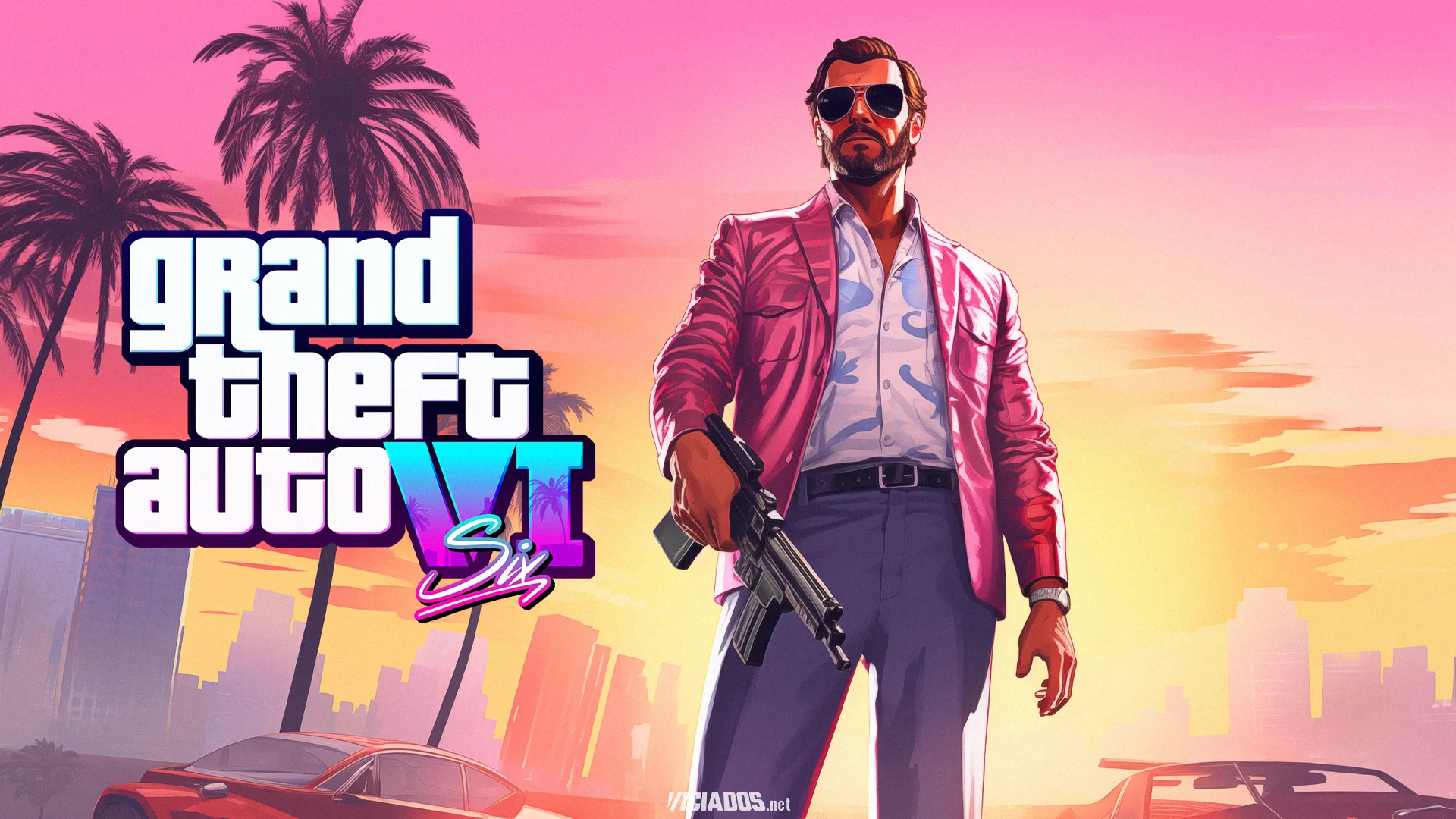 GTA 6 Grand Theft Auto VI Rockstar Games Wallpaper Artwork Jason Vice City 2024