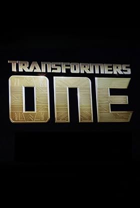 Transformers One logo with metallic effect on a black background
